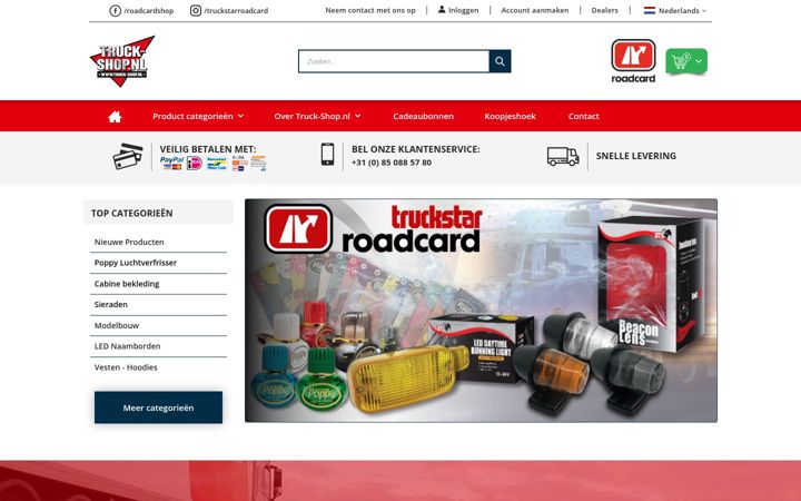 Screenshot of truck-shop.nl