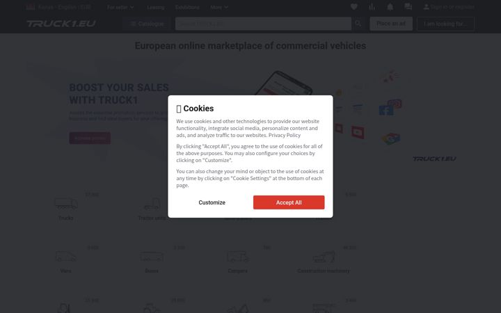 Screenshot of truck1.ke