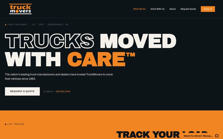 Screenshot di truckmovers.com