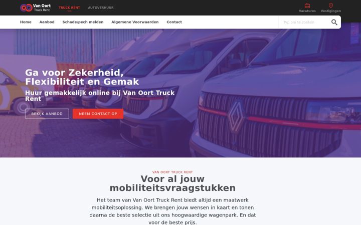Képernyőkép: truckrent.nl