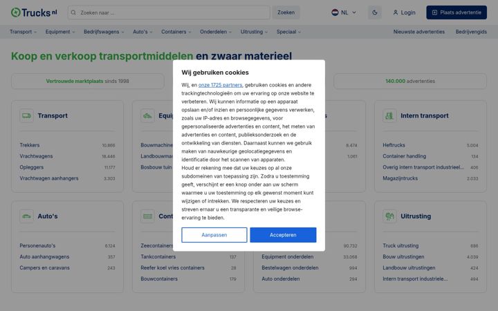 Screenshot of trucks.nl