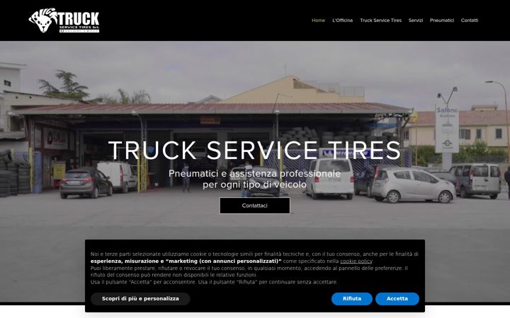 Captură de ecran a truckservicetires.com