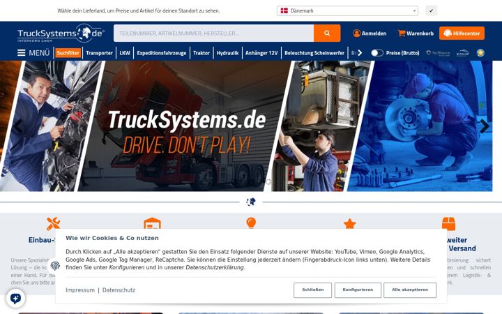 Screenshot of trucksystems.de