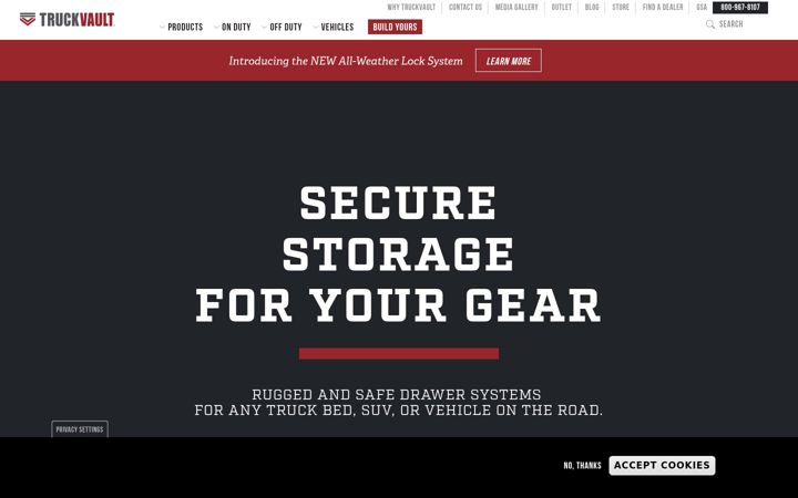Screenshot ta' truckvault.com