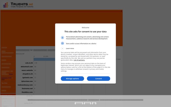 Screenshot of truehits.net