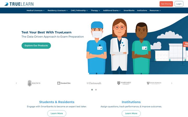 Screenshot of truelearn.com