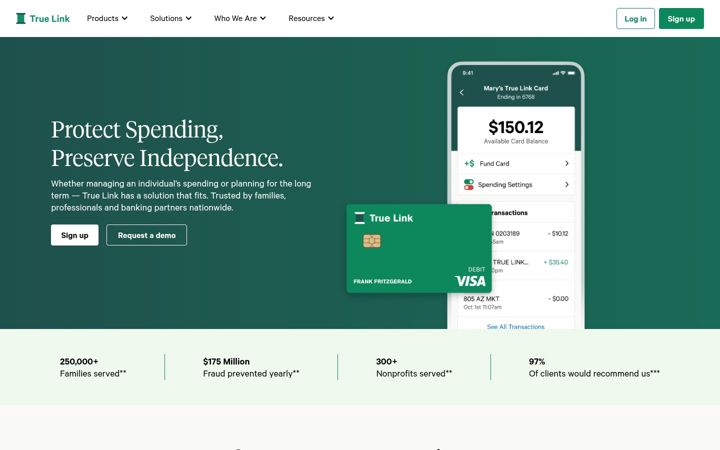 Screenshot of truelinkfinancial.com