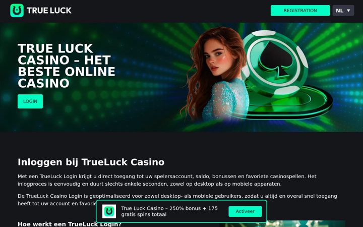 Screenshot of trueluck-casinos.org