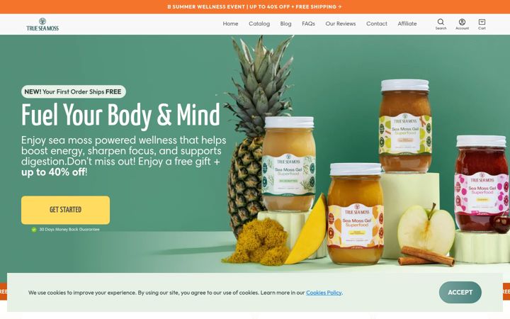 Screenshot von trueseamoss.com