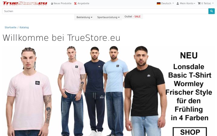 Screenshot of truestore.eu