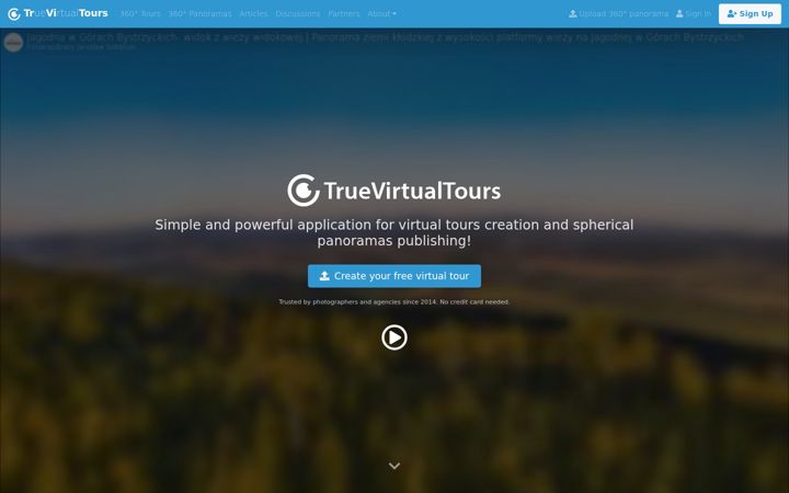 Zrzut ekranu truevirtualtours.com