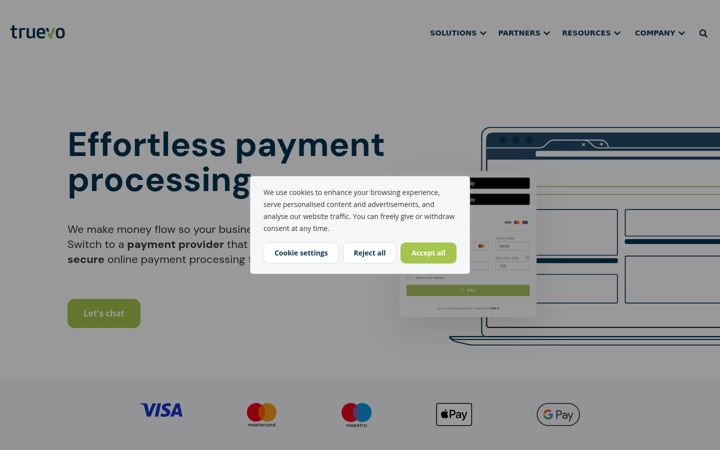 Screenshot of truevo.com
