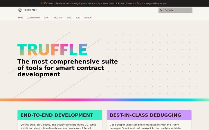 Screenshot of trufflesuite.com
