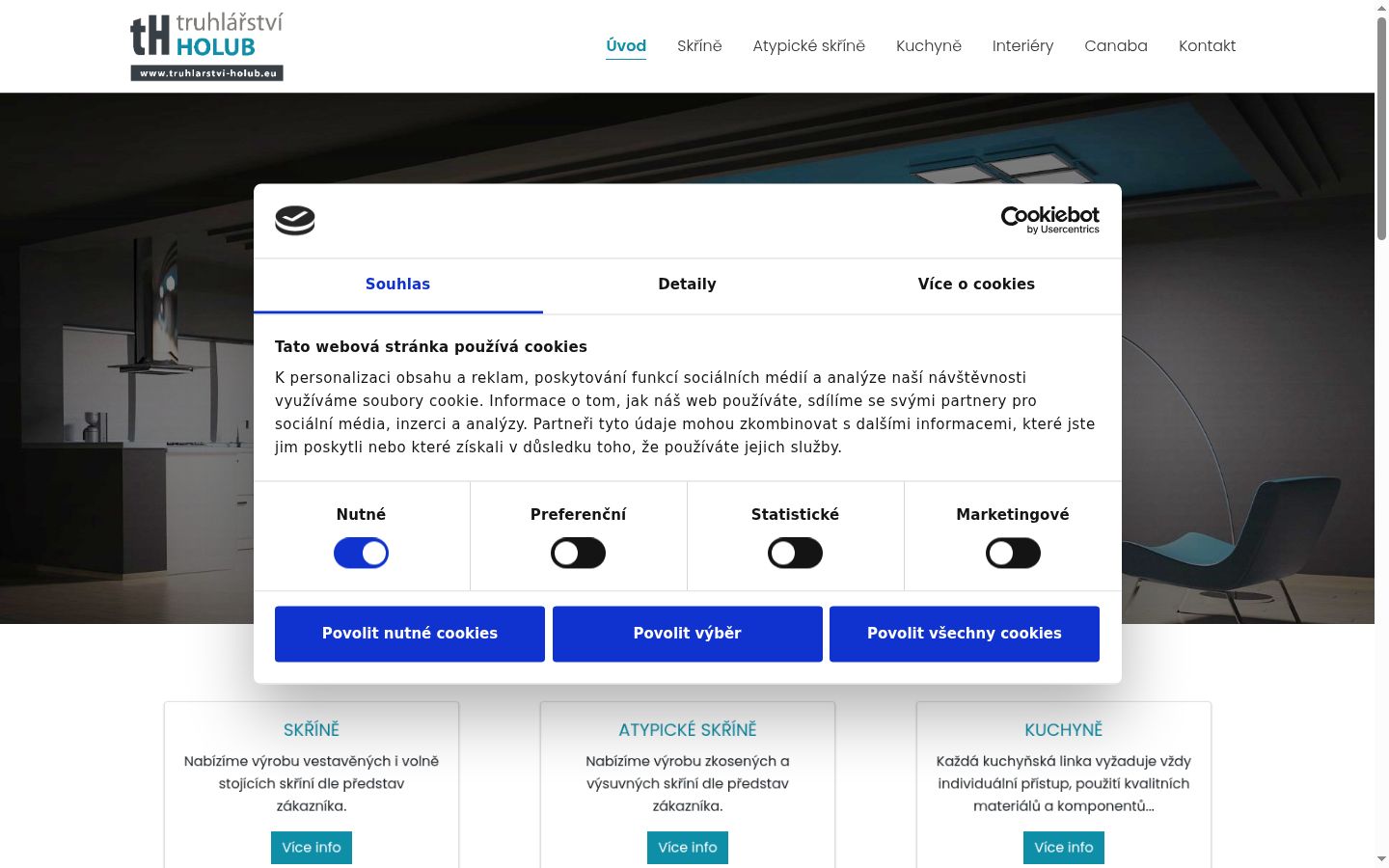 Screenshot del banner di consenso mostrato prima di qualsiasi interazione