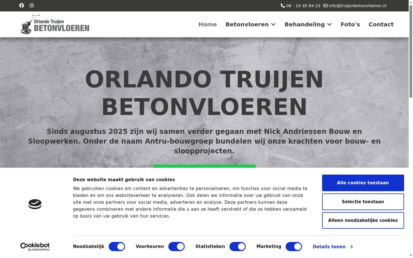 Screenshot des Einwilligungsbanners vor jeglicher Interaktion