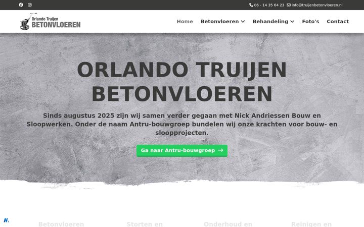 Screenshot of truijenbetonvloeren.nl