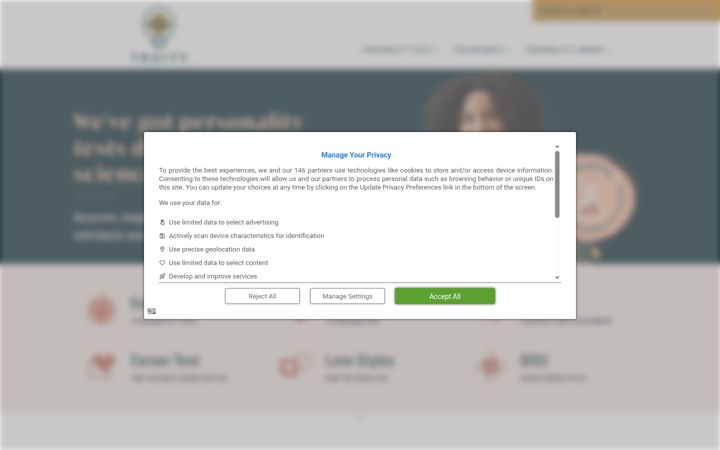 Screenshot von truity.com