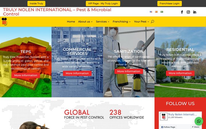 Screenshot di trulynoleninternational.com