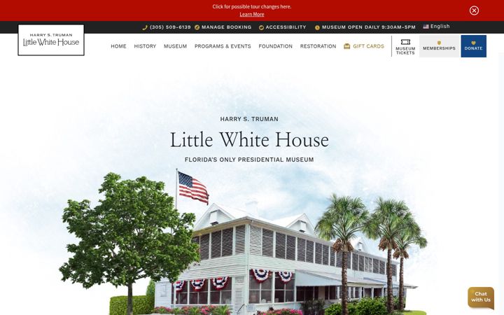 Skärmbild av trumanlittlewhitehouse.org