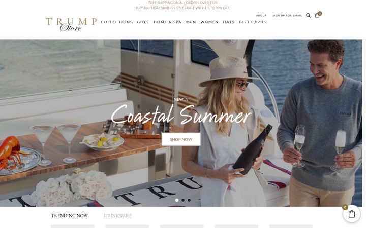 Skjermbilde av trumpstore.com