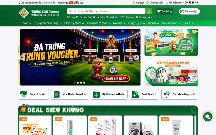 Screenshot of trungsoncare.com
