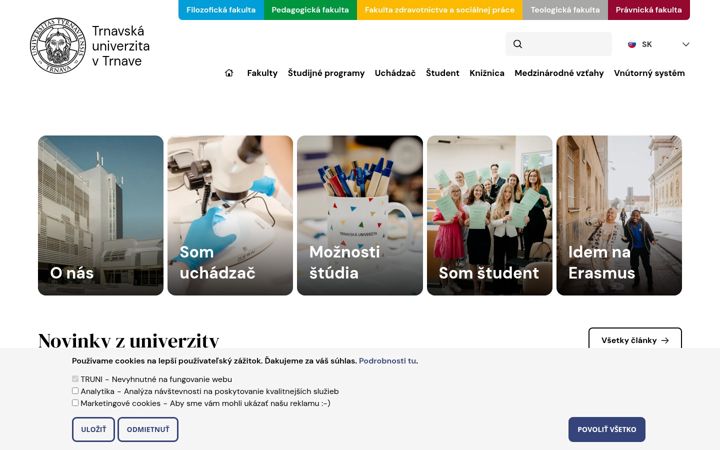 Screenshot of truni.sk