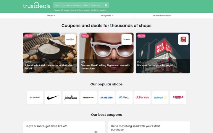 Screenshot of trustdeals.com