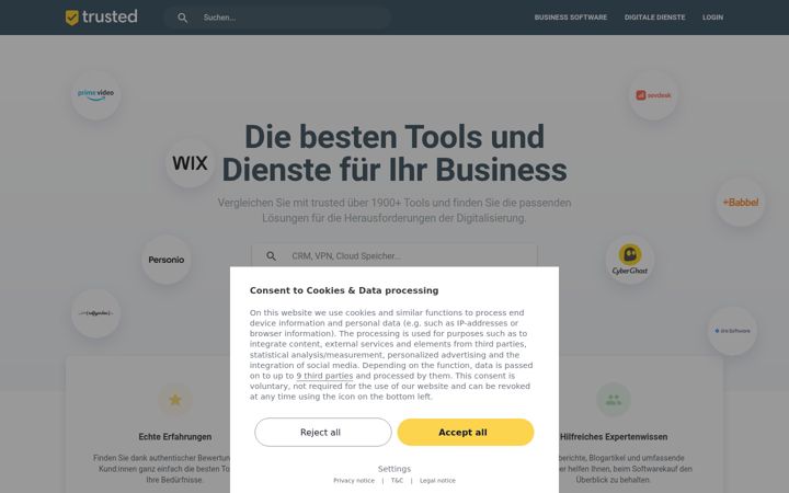 Screenshot of trusted.de