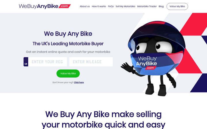 Screenshot ta' trustedbikebuyers.co.uk