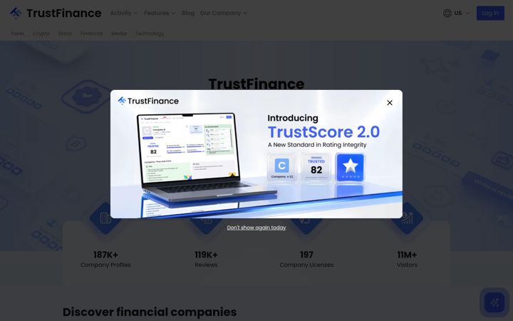 Screenshot of trustfinance.com