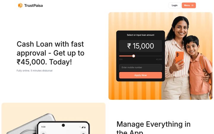 Screenshot of trustpaisa.com