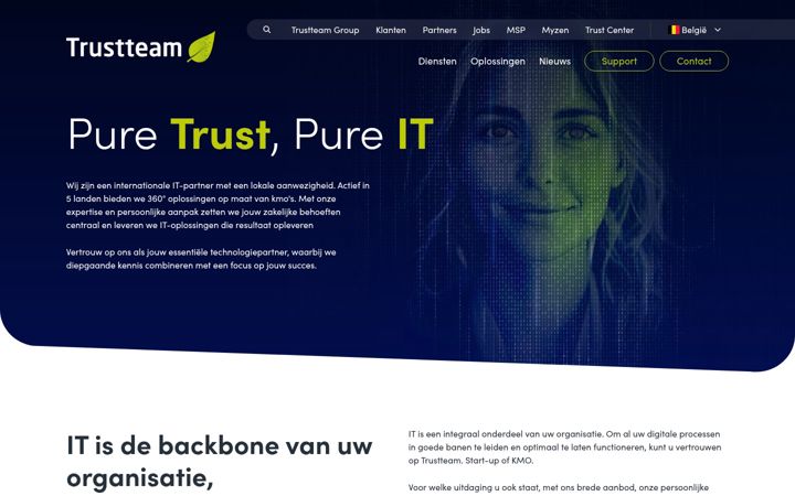 Screenshot di trustteam.be