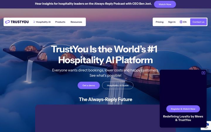 Snimka zaslona za trustyou.com