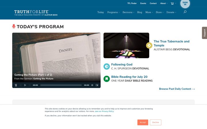 Screenshot of truthforlife.org
