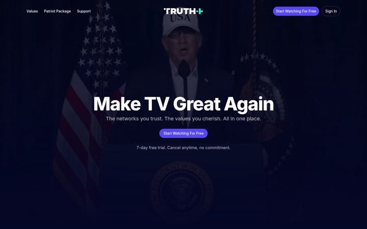 Screenshot of truthsocial.tv