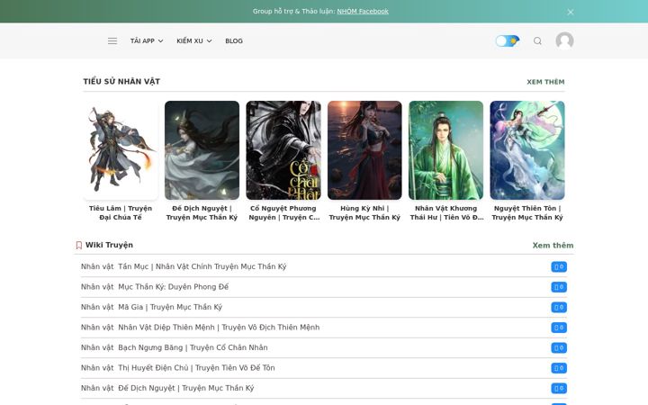 Screenshot of truyencv.io