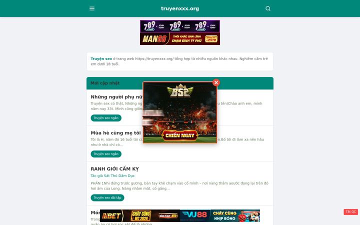 Screenshot of truyenxxx.org
