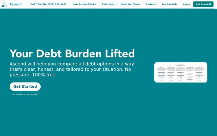 Screenshot of tryascend.com