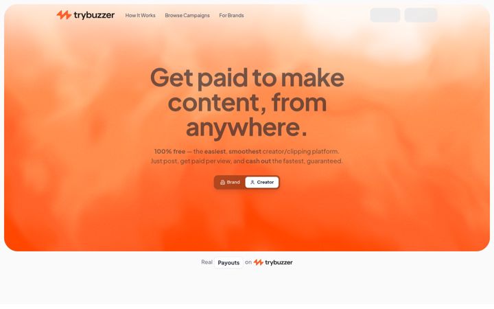 Screenshot di trybuzzer.com