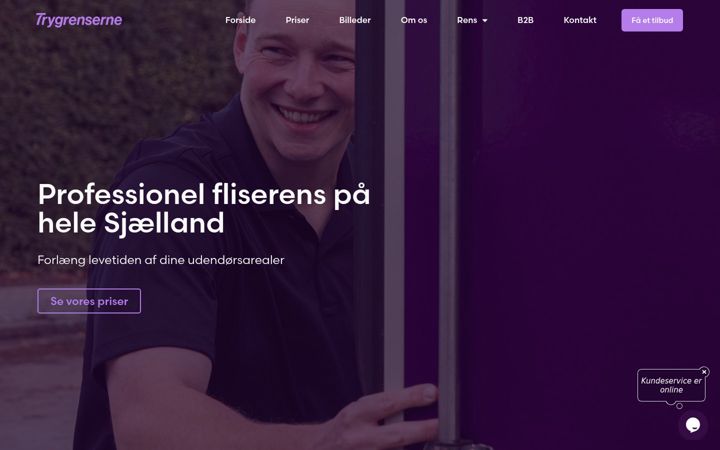 Ekraanipilt saidist trygrenserne.dk