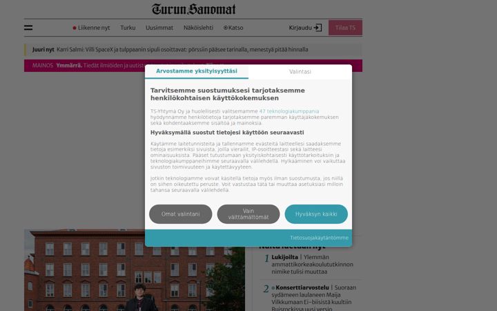 Screenshot of ts.fi