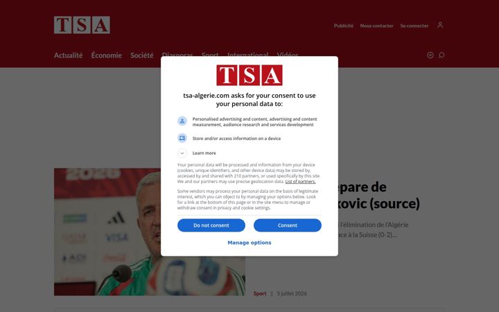 Screenshot of tsa-algerie.com