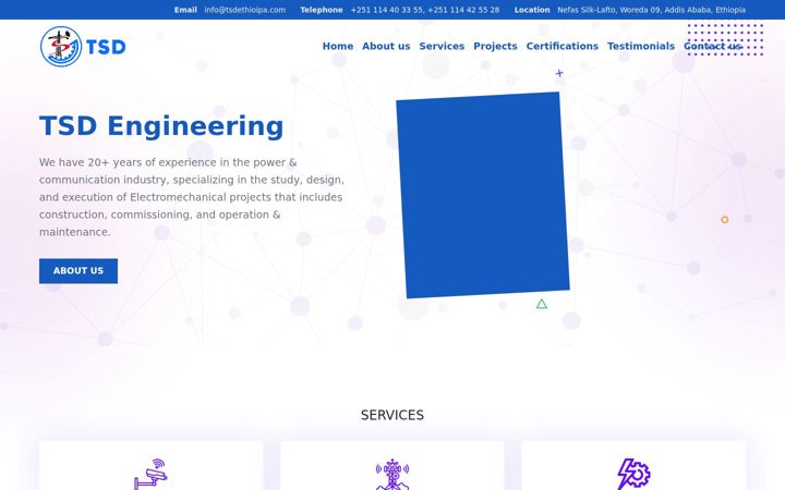 Screenshot of tsdethiopia.com
