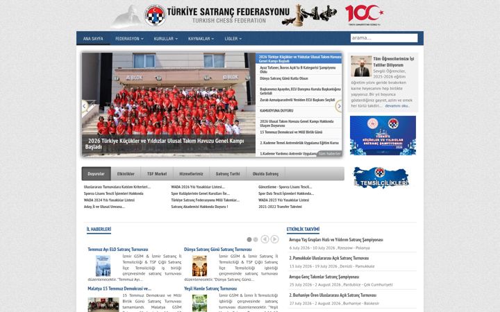 Screenshot of tsf.org.tr