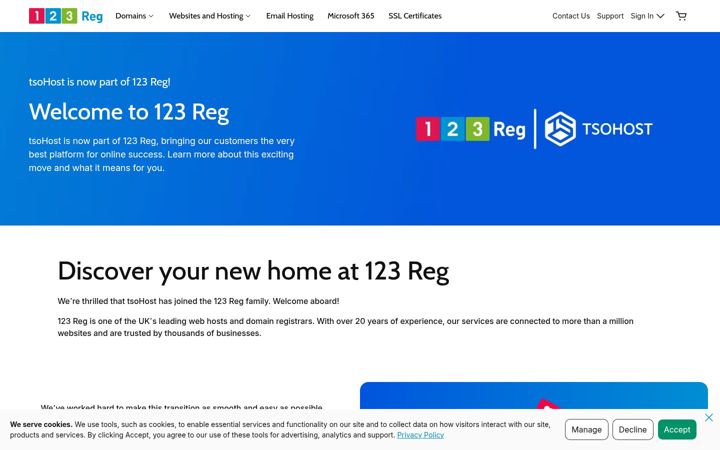 Screenshot of tsohost.com