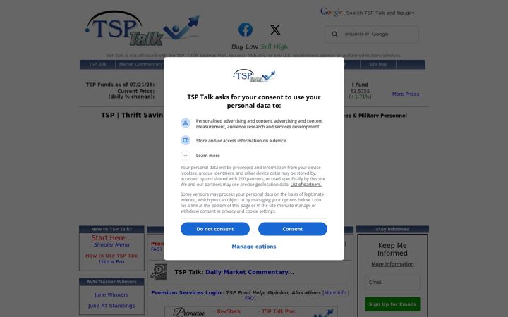 Screenshot of tsptalk.com