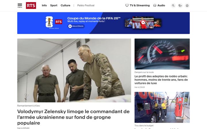 Screenshot of tsr.ch