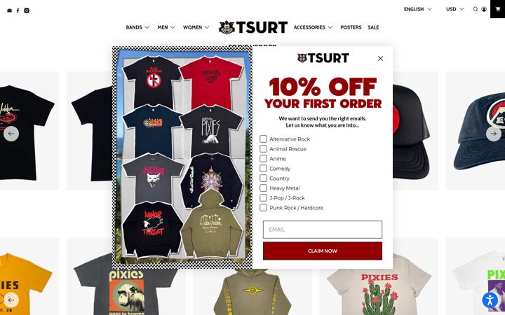Zrzut ekranu tsurt.com