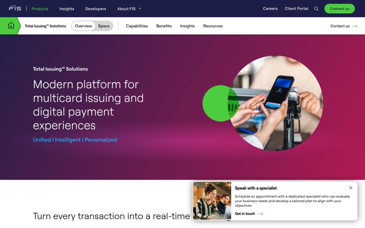 Screenshot of tsys.com