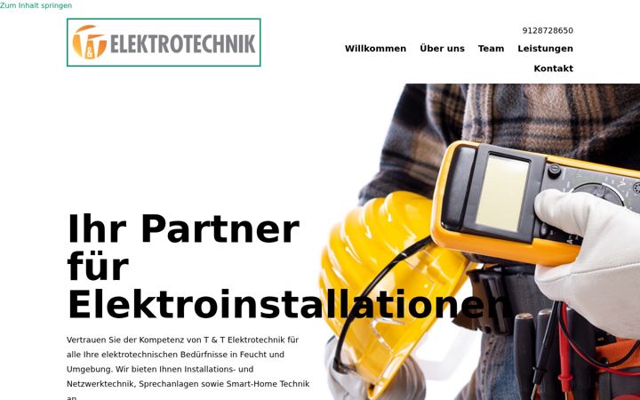 Screenshot von tt-elektrotechnik.com